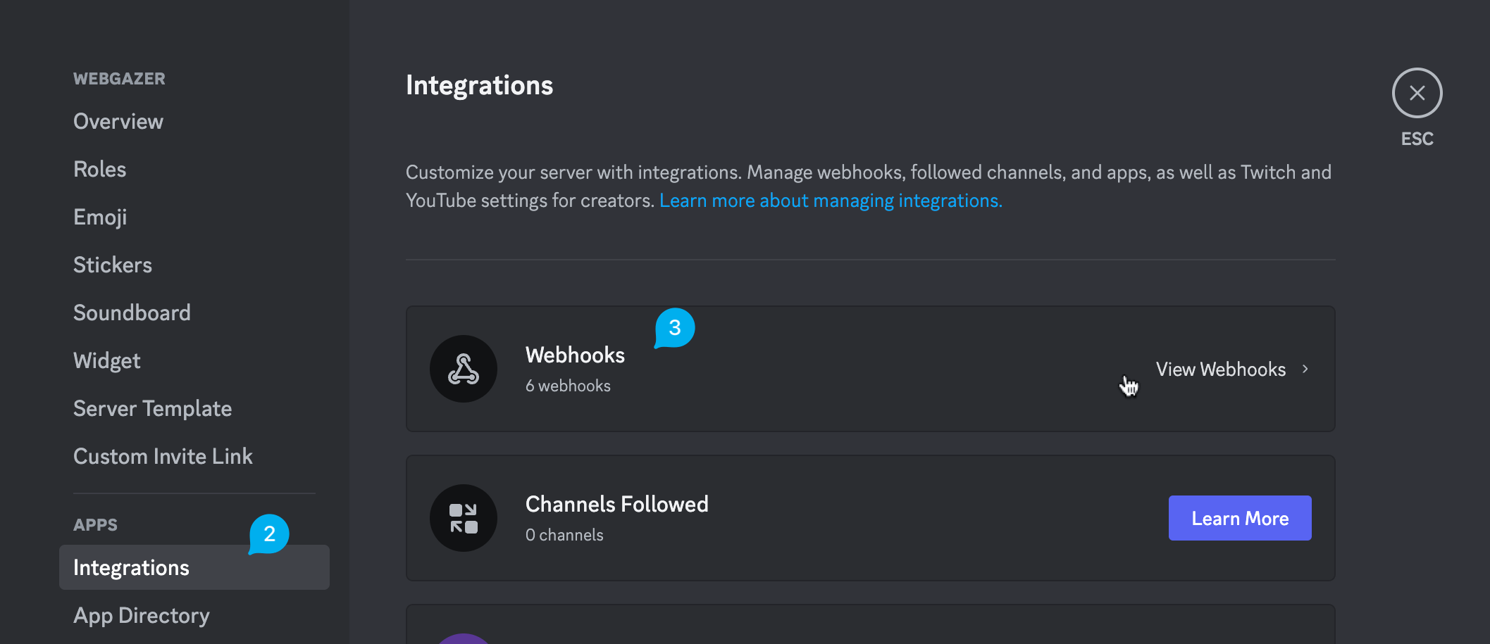 Integrations - Webhooks